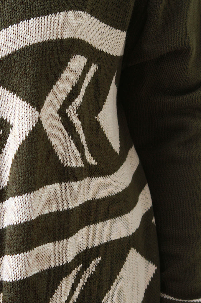 Geo Aztec Longline Cardigan