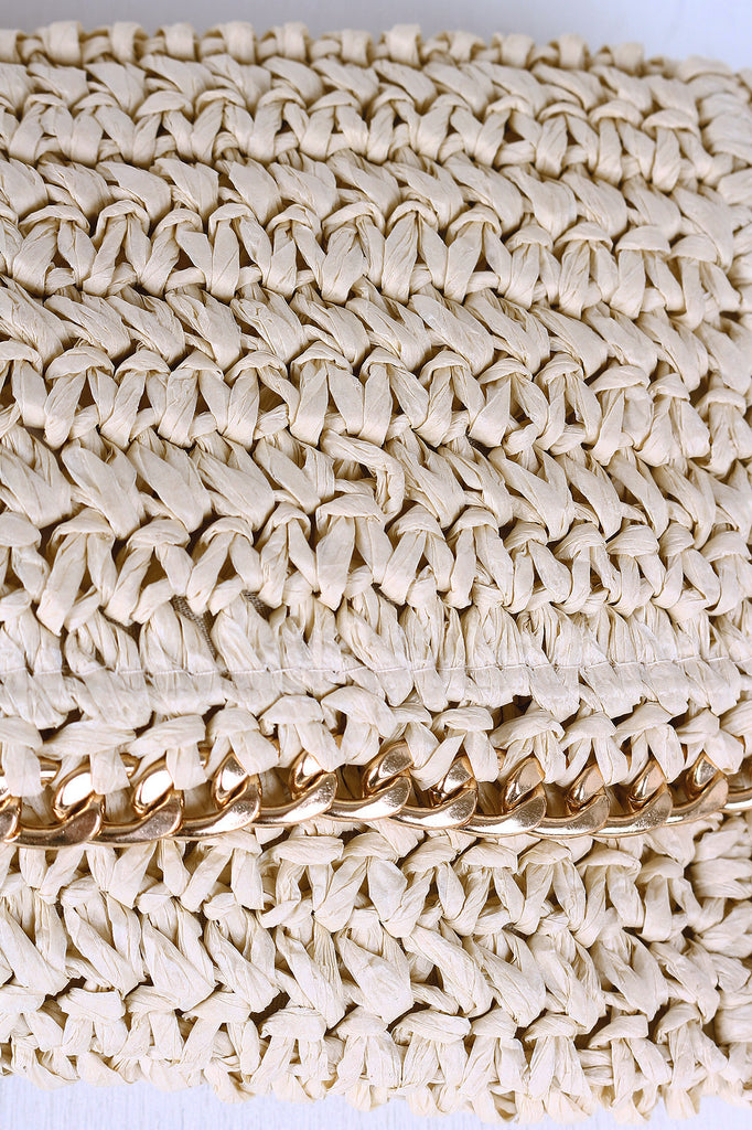 Crochet Paper Straw Chain Clutch