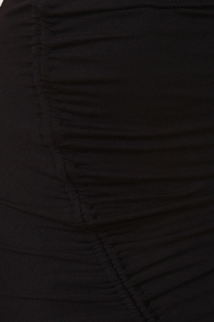 High Waisted Asymmetrical Cinched Midi Skirt