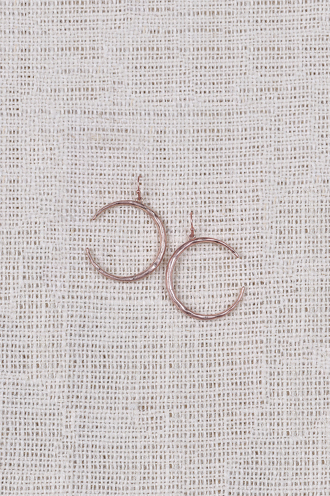 Textured Crescent Earrings