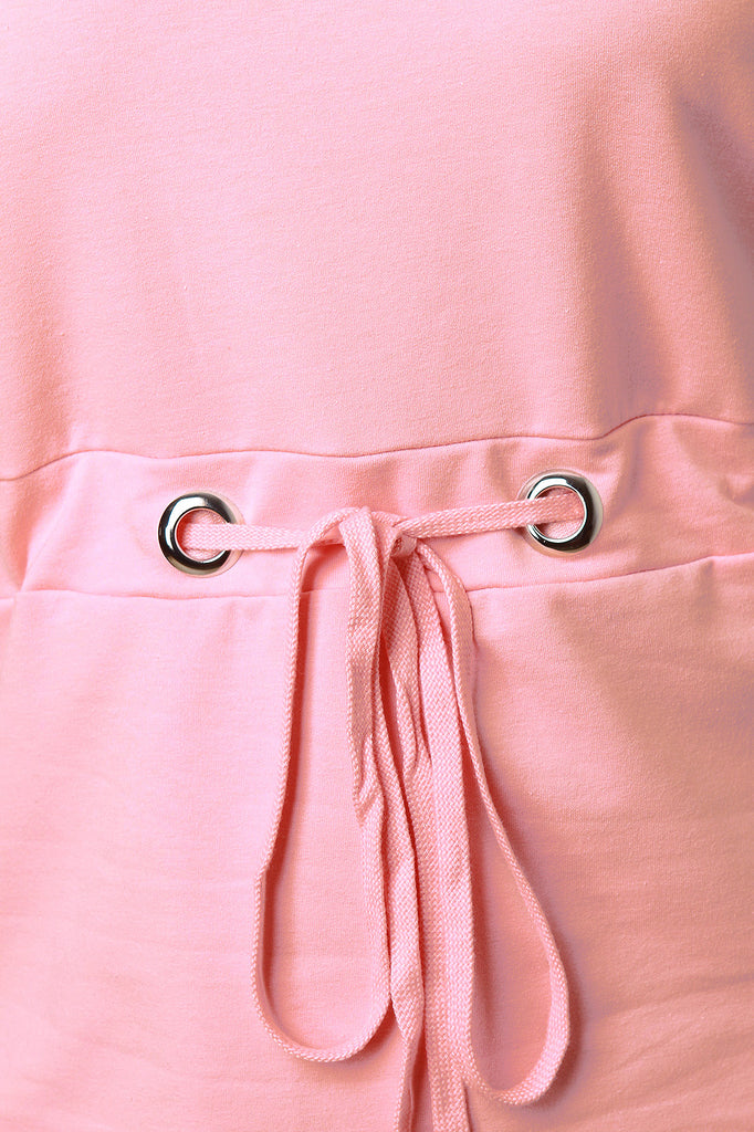 Boat Neck Grommet Embellished Midi Dress