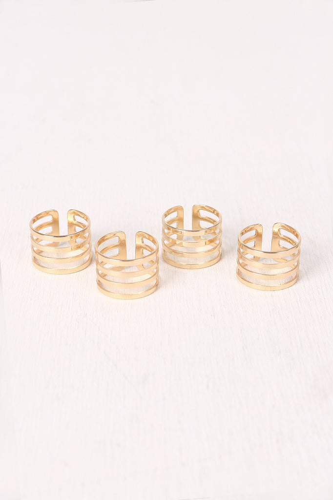Four Bar Split Ring Set