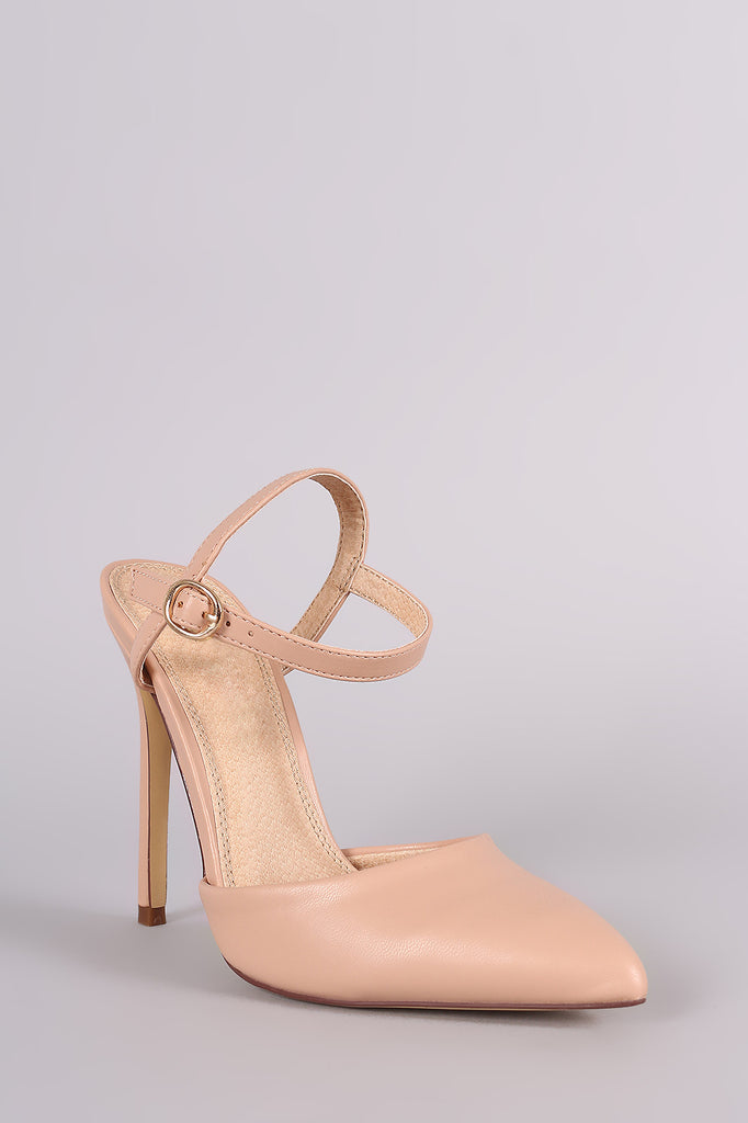 Liliana Pointy Toe Ankle Strap Stiletto Pump