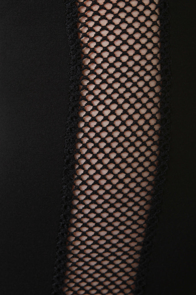 Fishnet Mesh Sides High Waisted Pants