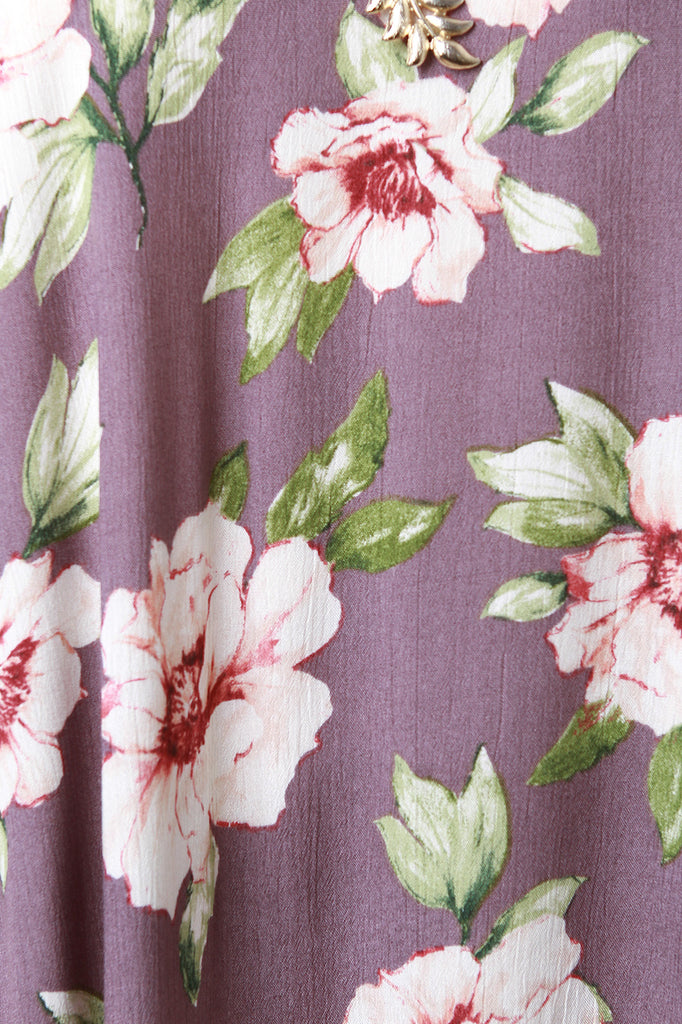 Hibiscus V-Neck Trapeze Dress