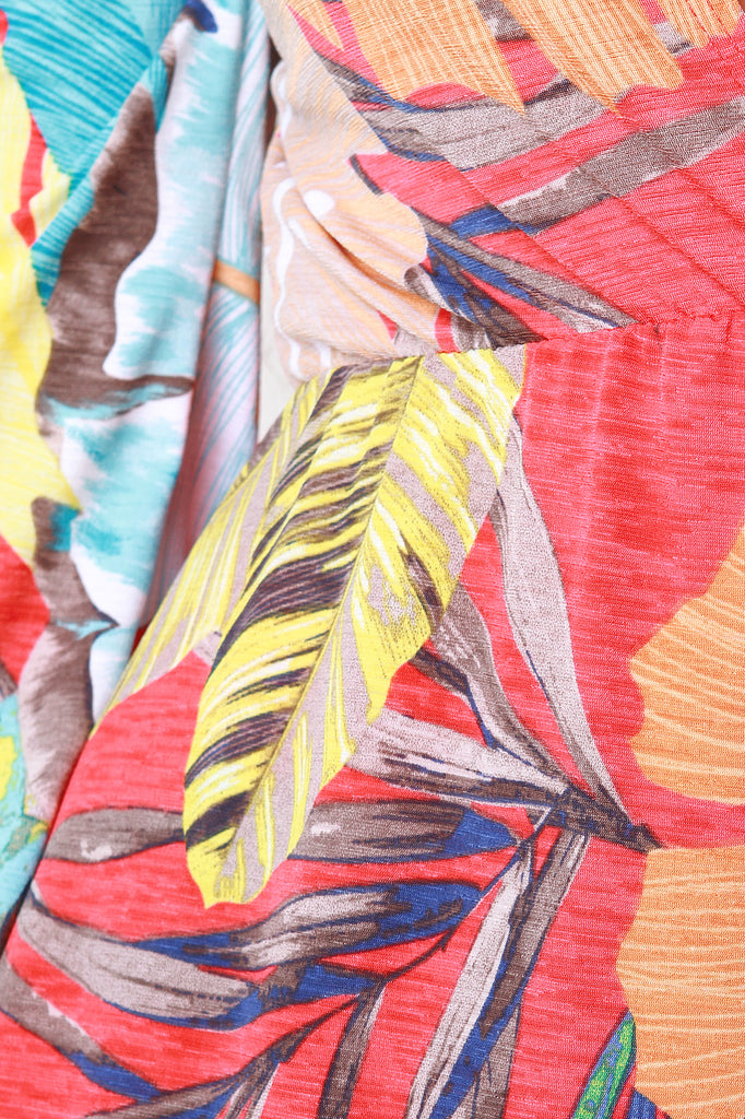 Paradise Leafy Floor Swept Cardigan Cover-Up