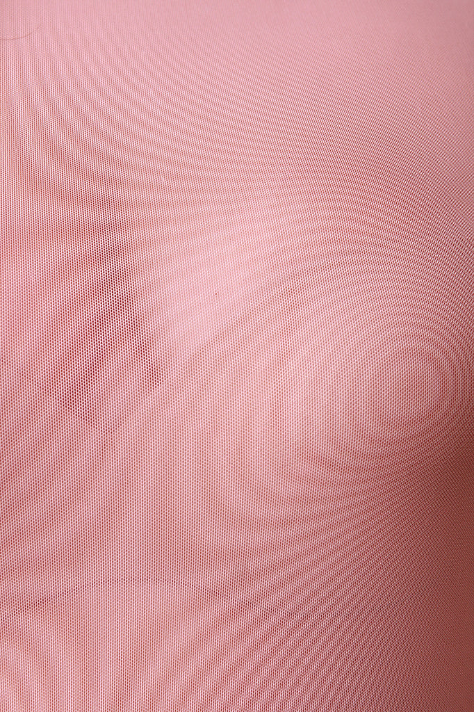 Zipper Back Semi-Sheer Maxi Dress