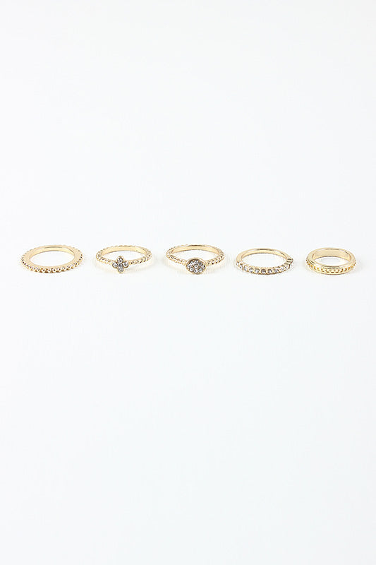 Bold Rhinestones Multi Ring