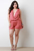 Sleeveless Surplice Romper