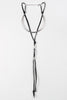Vegan Suede and Metal Collar Double Layer Necklace