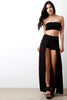 Tube Top With Open Front Maxi Skirt Matching Set