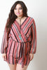 Boho Stripe Long Sleeve Romper