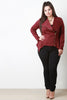 Zip Up Handkerchief Blazer Jacket