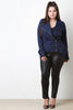 Zip Up Handkerchief Blazer Jacket
