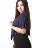 Jersey Knit Flutter Sleeves Cascade Front Bolero