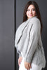 Shearling Trim Open Front Sweater