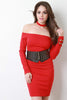 Studded Elastic Cummerbund Wide Belt