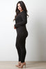Plunging V-Neck Knotted Jumpsuit