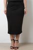 Jersey Back Corset Lace Up Midi Skirt
