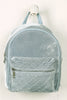 Velvet Quilted Front Mini Backpack