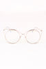 Oversized Clear Lens Open Wire Framed Glasses