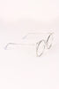 Oversized Clear Lens Open Wire Framed Glasses