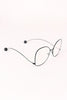 Oversized Clear Lens Ball Accent Butterfly Glasses