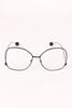 Oversized Clear Lens Ball Accent Butterfly Glasses