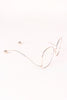 Oversized Clear Lens Ball Accent Butterfly Glasses