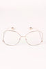 Oversized Clear Lens Ball Accent Butterfly Glasses