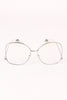 Oversized Clear Lens Ball Accent Butterfly Glasses
