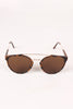 Retro Double Bridge Round Lens Sunglasses