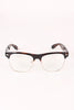 Semi-Wayfarer Design Crystal Clear Lens Glasses