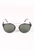 Matte Retro Double Bridge Round Lens Sunglasses