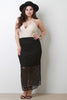 Crochet Side Slit Maxi Skirt