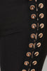 High Waist Eyelet Lace-Up Leggings