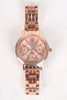 Rhinestone Accent Chronograph Watch