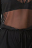Semi-Sheer Mesh Long Sleeves Jumpsuit