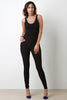Two Tone Ruched Mesh Jumpsuit