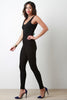 Two Tone Ruched Mesh Jumpsuit