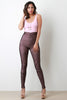 Two Tone Ruched Mesh Jumpsuit
