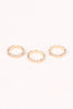 Scalloped Textured Ring Set
