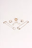 Geometric Textured Bracelet Ring and Earring Set