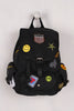 Multi Patches Canvas Drawstring Backpack
