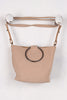 Vegan Nubuck Hoop Accent Crossbody Bag