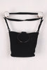 Vegan Nubuck Hoop Accent Crossbody Bag