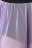 Semi-Sheer Mesh A-Line Raw Edge Skirt
