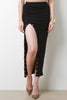 Button Accent High Neck Caged Back Crop Top