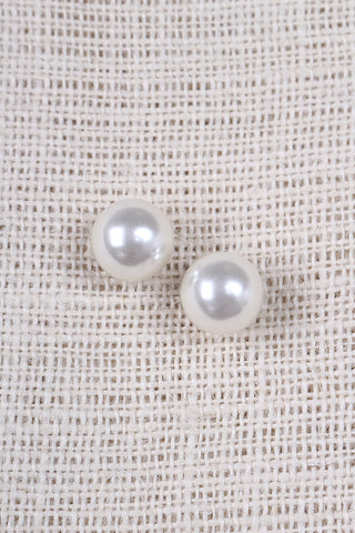 Oversized Faux Pearls Stud Earrings