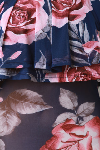 Bardot Tiered Ruffle Semi-Sheer Floral Jumpsuit